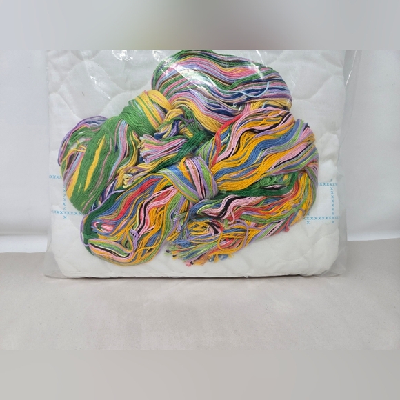 Janlynn Printed Cross Stitch Choo Choo Teddy Bear Quilt Finished Size 35x43 - Picture 9 of 10